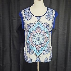 Sleeveless Paisley blouse